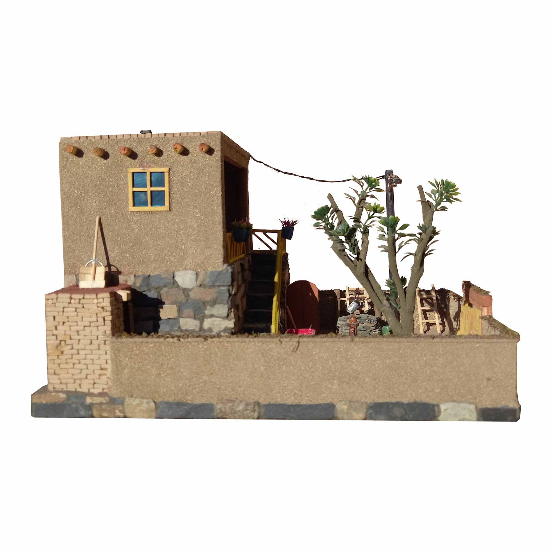 adib-maket-rural-house-yard-fig-tree ماکت خانه روستایی با حیاط و درخت انجیر ادیب ماکت