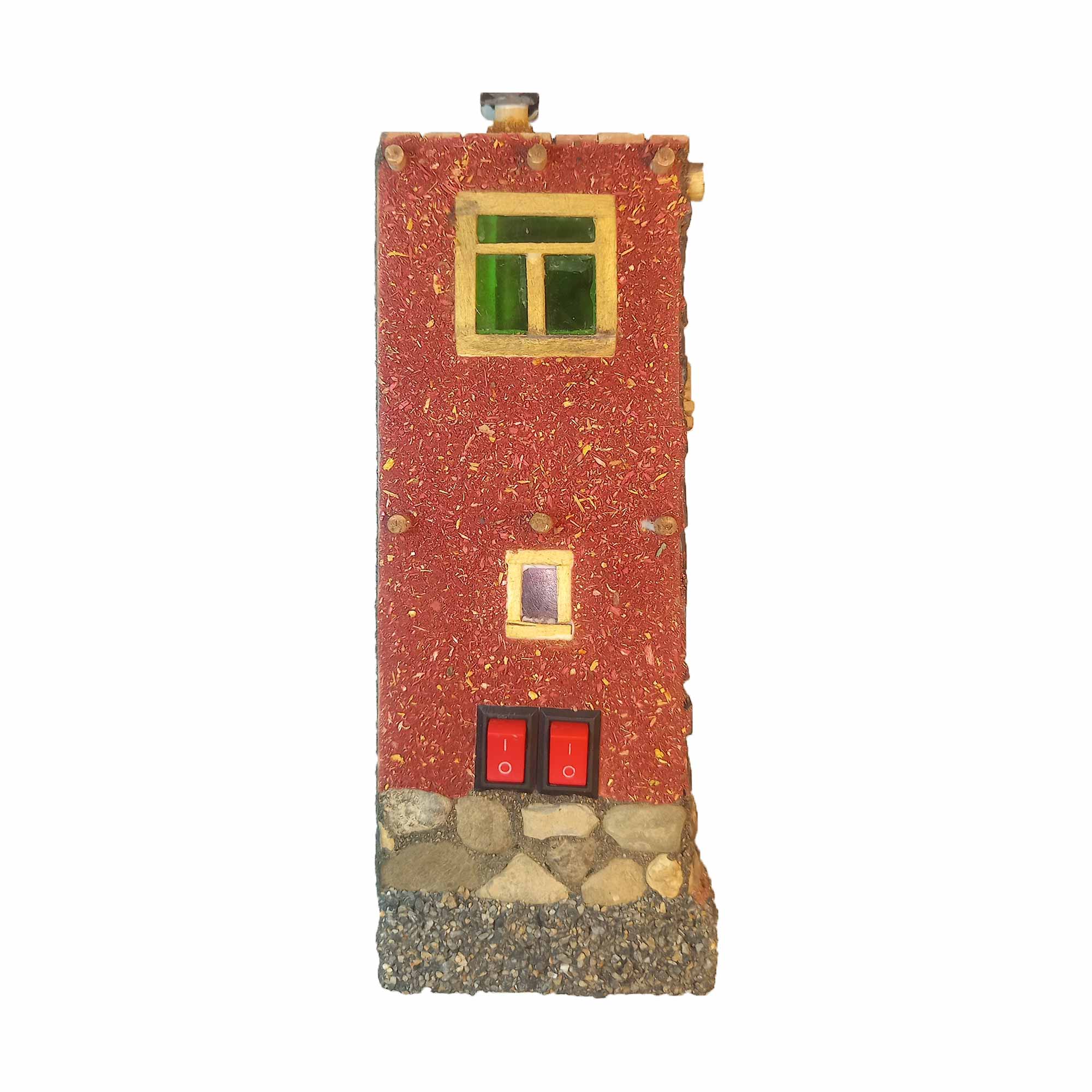 adib-maket-lighted-rustic-house-model ماکت کلبه روستایی با نورپردازی و سوئیچ برق ادیب ماکت